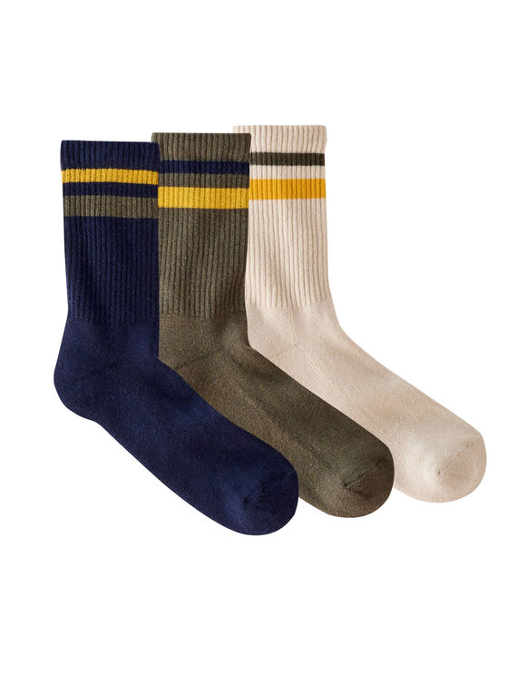 Chaussettes côtelées - lot de 3 paires (kaki) Chaussettes côtelées - lot de 3 paires (kaki)